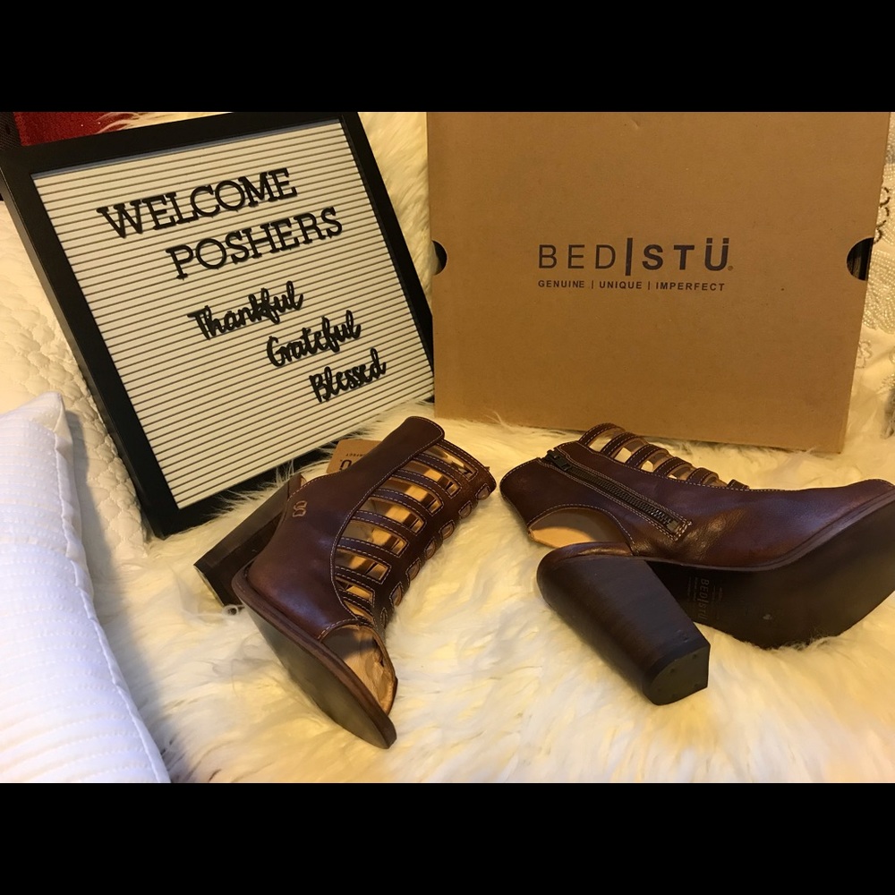 π₯ NIB Bed Stu Occam Caged Sandals Teak Driftwood - Picture 6 of 9